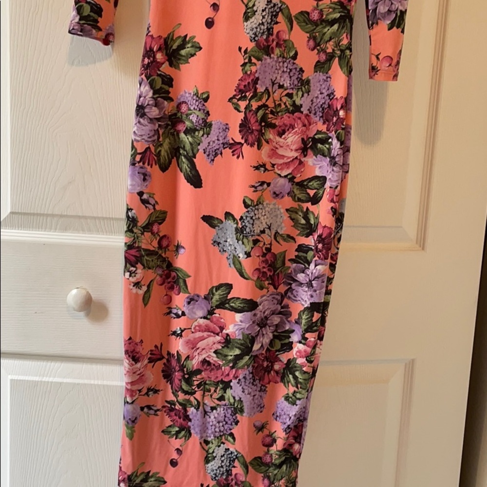 Bodycon Midi Flower Dress Small πΈ - Picture 7 of 7